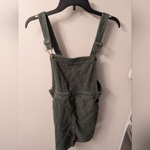 Dry Goods Green Corduroy Overalls
